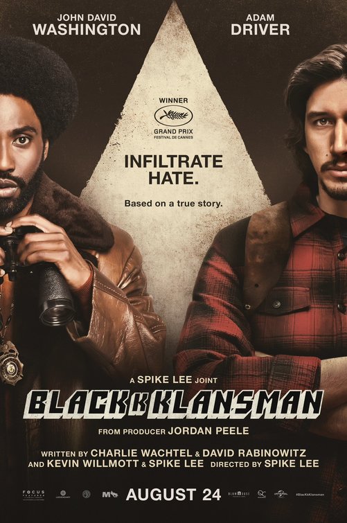 blackkklansman movie review poster